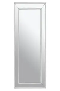 Interiors by Premier Yula Rectangular Wall Mirror With Silver Finish Frame