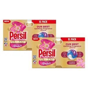 Persil XL Ultimate Washing Capsules Touch of Comfort Stain Removal 38W, 2 Pack