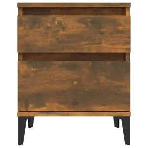 Berkfield Bedside Cabinet Smoked Oak 40x35x50 cm