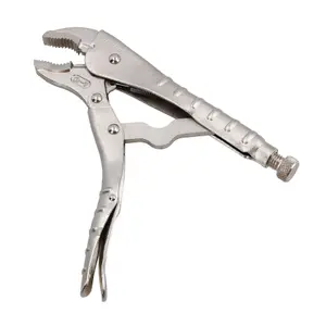 10" (250mm) Curved Jaw Locking Pliers Mole Grips with Ribbed Handles