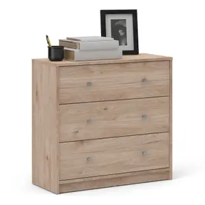 May Chest of 3 Drawers in Jackson Hickory Oak