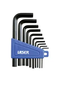 Laser Tools 0951 10pc Hex Key Set Imperial/AF 1/16" - 3/8"