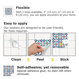 Walplus Marrakech Tile Stickers PVC