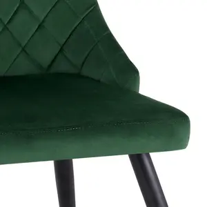 Clocher Upholstered Chair (Set of 2) Dark green