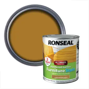 Ronseal Hardwood Natural Matt Quick dry Furniture Wood stain, 750ml