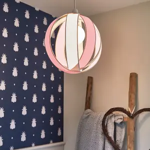 ValueLights J90 Pink Modern Fabric Globe Ceiling Pendant Light Shade