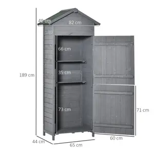 189 x 82 x49 cm Manufactured Wood Tool Shed