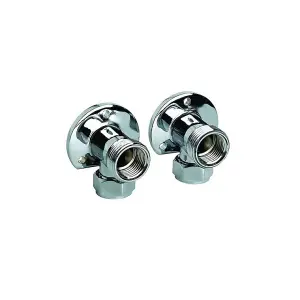 Chrome Thermostatic Wall Elbow Mounts for Exposed Bar Mixer Showers 1 Pair