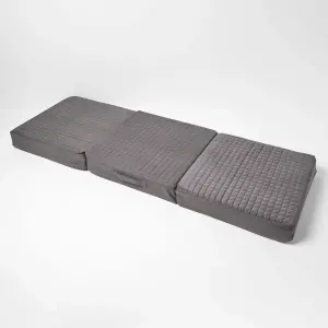 Homescapes Grey Suede Orthopaedic Foam 3 Seater Booster Cushion