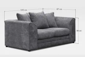 Logan 2 Seater Sofa Jumbo Cord Fabric