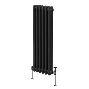 Traditional 3 Column Radiator - 1500 x 292 mm - Black