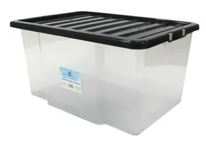 50 Litre Storage Box 50L with Black Lid