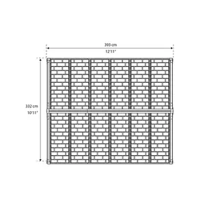 Yukon 13 ft. W x 11 ft. D Polycarbonate Garden Shed Without Floor