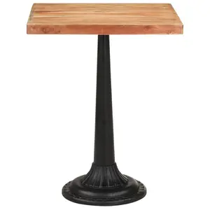 Akridge Solid Wood Top Metal Base Dining Table