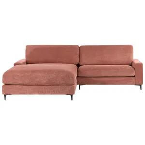 Right-Hand Corner Sofa MALOY Red 3 Seater Right Hand