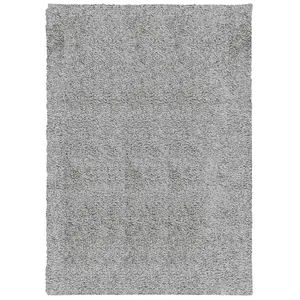 Shaggy Rug PAMPLONA High Pile Modern Grey 120x170 cm