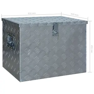 Berkfield Aluminium Box 610x430x455 mm Silver