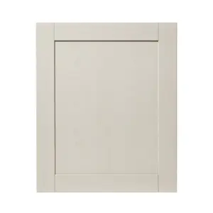 GoodHome Verbena Painted natural ash Matt cashmere Shaker Tall appliance Cabinet door (W)600mm (H)723mm (T)20mm