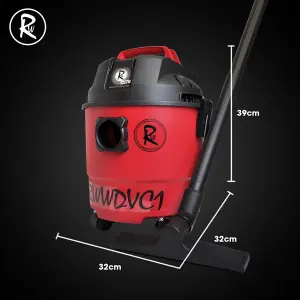 RocwooD 15L Wet And Dry Corded Vacuum Cleaner 1250W