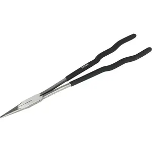 400mm Extra-Long Straight Needle Nose Pliers - 70mm Jaw - Drop Forged Steel