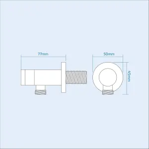 Violet Concealed Round Thermostatic Shower Mixer, Shower Head & Handset