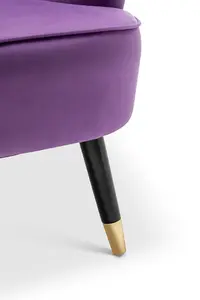 Velvet Purple Mia Accent Chair