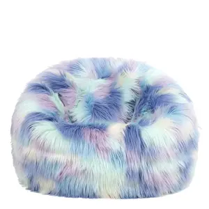 Icon Kids Faux Fur Fluffy Bean Bag Chair Unicorn