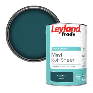 Leyland Trade Vinyl Soft Sheen Walls & Ceilings Emulsion Paint Ocean Blue (RAL 5020) - 5L