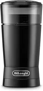 De'longhi KG200 Electric Coffee Grinder, Stainless Steel Blade, 90G Coffee Bean Capacity, Black