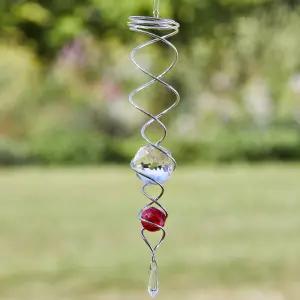 Flamboya Red Double helix Wind spinner 41cm