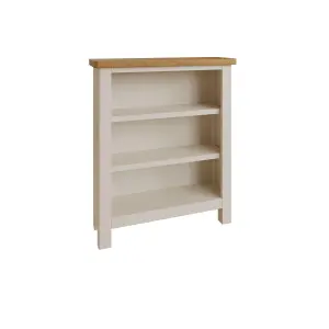 Home Source Ramsgate Small Wide Grey & Oak 3 Shelf Bookcase