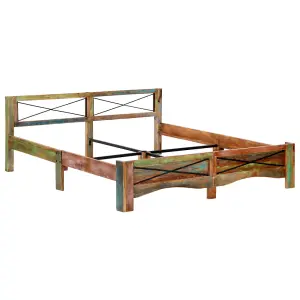 Berkfield Bed Frame Solid Reclaimed Wood 180x200 cm 6FT Super King