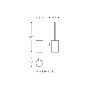 Cosmic Toilet Brush Matte White Architect Sp