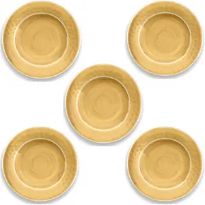 Purely Home Crackle Gold Melamine Dinner Plates - Set of 5