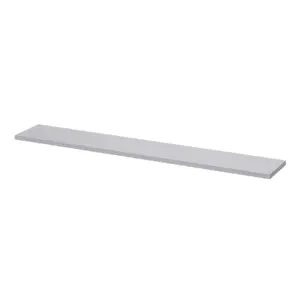 GoodHome Rigga Silver effect Rectangular Floating shelf (L)118cm x (D)19cm