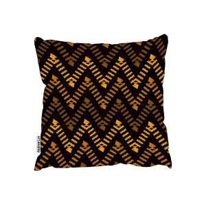 Cushions - Freehand horizontal zigzag chevron stripes Boho chic (Cushion) / 45cm x 45cm