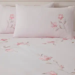 Margot Embroidered Floral Duvet Cover Set