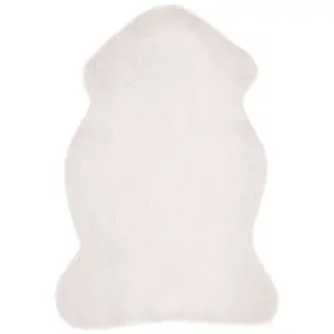 Faux Fur Rabbit Rug White UNDARA