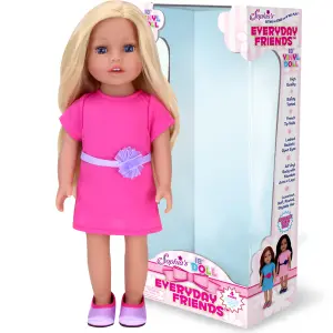 Sophia's by Teamson Kids 18" All Vinyl Blonde Hair Doll "Chloe" with Blue Eyes