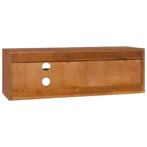 Berkfield Wall-mounted TV Cabinet 90x30x30 cm Solid Teak Wood