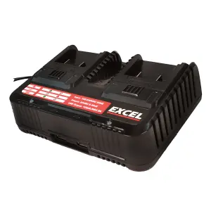 Excel 100-240V Dual Port Fast Battery Charger 2.3A EXL130WTP