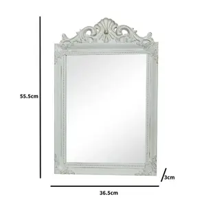 Melody Maison Antique Taupe Wall Mirror 36cm x 55cm