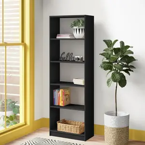 Albee Bookcase Natural / (5 Shelves) 182cm H x 60cm W x 32cm D