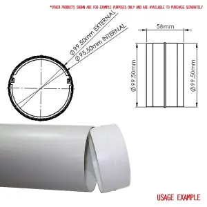 Kair Connector with Backdraught Shutter 100mm - 4 inch Non-Return Damper Flap to Connect Duct Pipe or Flexible Ducting Hose