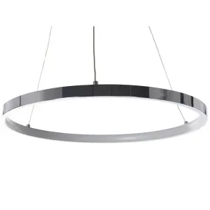 Metal LED Pendant Lamp 40 cm Silver JORDAN