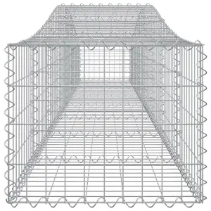 Berkfield Arched Gabion Baskets 4 pcs 400x50x40/60 cm Galvanised Iron