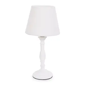 Darian Wood Table Lamp White / No