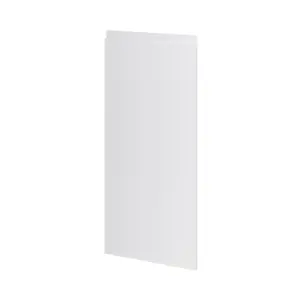 GoodHome Garcinia Integrated handle Gloss light grey Tall wall Cabinet door (W)400mm (H)895mm (T)19mm