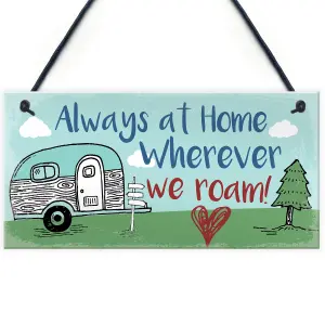 Red Ocean Caravan Plaque Novelty Camping Camper Holiday Sign Mum Nan Christmas Gifts