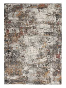 Grey Multicoloured Modern Abstract Rug Easy to clean Living Room Bedroom and Dining Room-122cm X 183cm